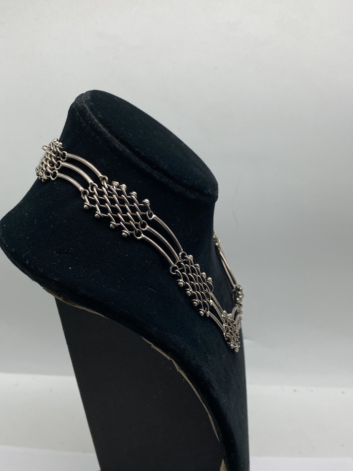 Sterling Silver Multi Link Hook Clasp Necklace 50… - image 3