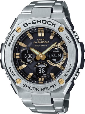 CASIO G-SHOCK G-STEEL GST-W110D-1A9JF Funk Wave Solar Silber Uhr