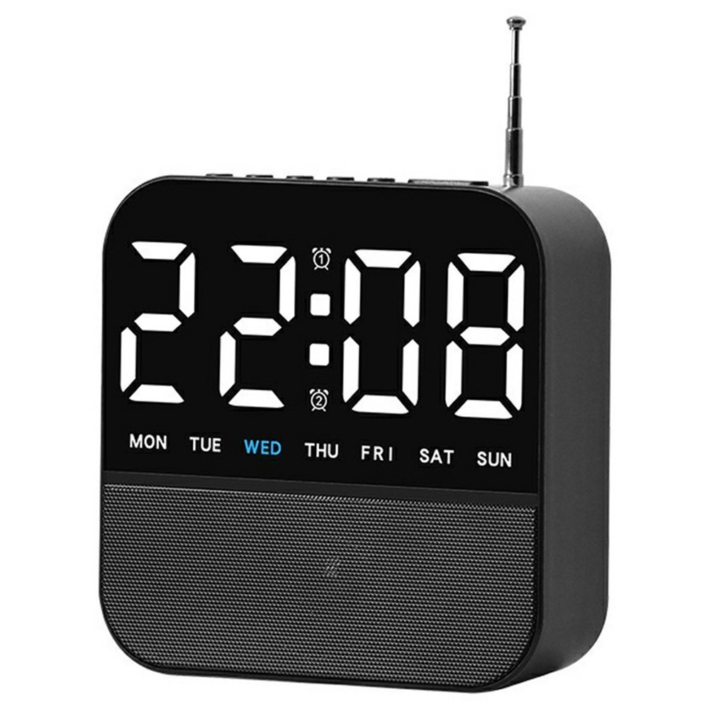 Digital Alarm Clock FM Radio Dual Alarms Large LED Display USB Powered