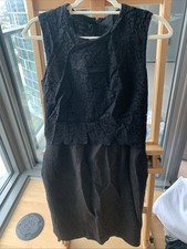 Vintage Dolce & Gabbana Black Sheer Minidress With Black Lace 44