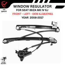 NEW SEAT IBIZA MK4 6J (3-DOOR) FRONT LEFT WINDOW REGULATOR 2009-2017