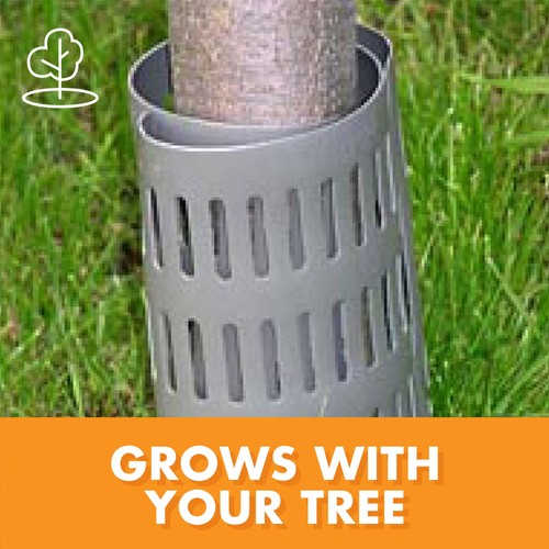 Dimex EasyFlex Plastic Tree Trunk Protectors 6 Count Grey 1131 6C dimex-easyflex-plastic-tree-trunk-protectors-6-count-grey-1131-6c