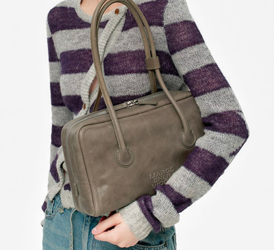 Marge Sherwood Soft Boston Bag Etoffe Pull-Up Leather Vintage 