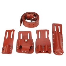 5 in 1 Leather Tool Belt, Small Leather Tool Pouch Tool Bag Set Tool Holder f...