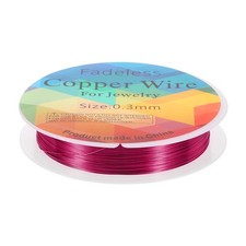 Jewelry Wire 49ft 28 Gauge Brass Craft Jewelry Wrapping Wire Rose Red