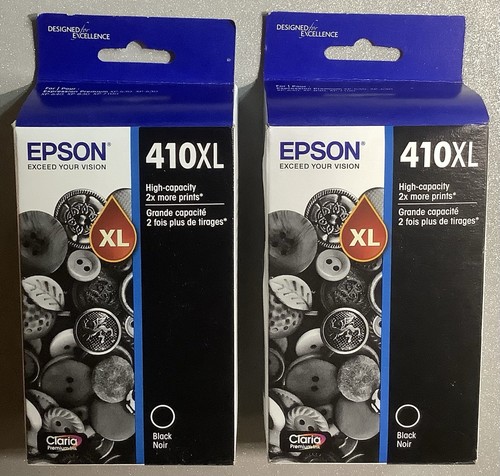 2 cartucce inchiostro nero ad alta capacità originali (2025) Epson 410XL "NUOVE/SIGILLATE" - Foto 8 di 14