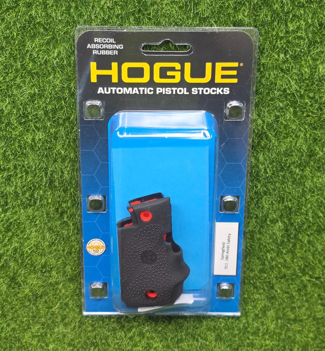 Hogue OverMolded Rubber Grip, Springfield 911 .380, Ambi. Safety