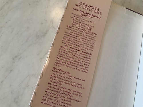 NIV Concordia Self Study Bible 1986 Hardcover 1984 - Picture 17 of 17