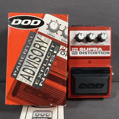 DOD FX55C Supra Distortion Guitar Effects Pedal Red Near MINT W/Original Box