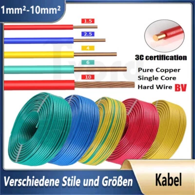 MARKENLOS Cavo filo rigido fisso singolo cavo BV filo pieno 1/1.5/2.5/4/6/10mm² PVC