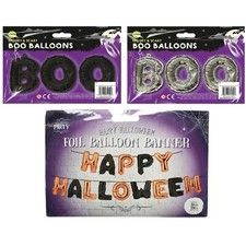 Inflatable FOIL Reusable Balloon Garland Party Decoration Boo & Happy Halloween