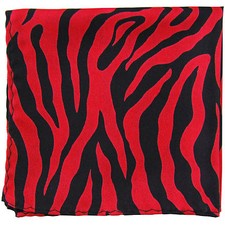New polyester zebra animal print pocket square hankie handkerchief red formal