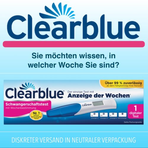 Clearblue Schwangerschaftstest mit Anzeige der Wochen Digital 1 Test - Bild 1 von 4