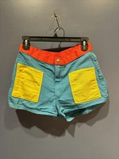28” Waist Peter Max, Wrangler Vintage Shorts, 1968 Scovill, Color Block, 2” Inse