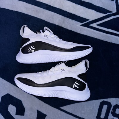 Under Armour Curry “Black And White” Basketball Shoes 3024785-111 Mens  Size 10