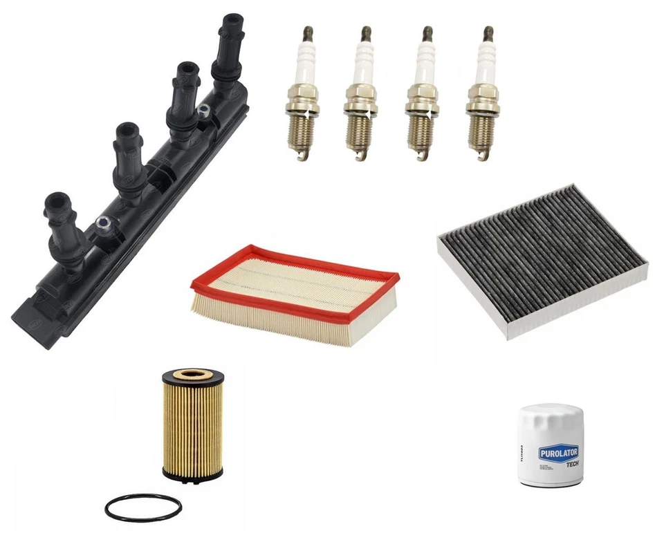 Bobina de ignição velas de ignição tampa de válvula e filtros para 2013-2019 Buick Encore 1.4L - Imagem 2 de 4