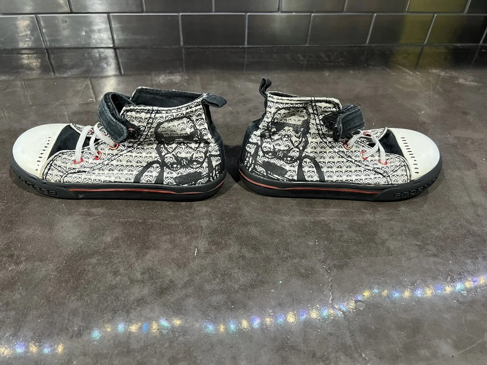 Star Wars Stormtrooper Niños o Niñas Niños Talla 10 Lona Parte Superior Alta Tenis Zapatos Foto 4 de 4