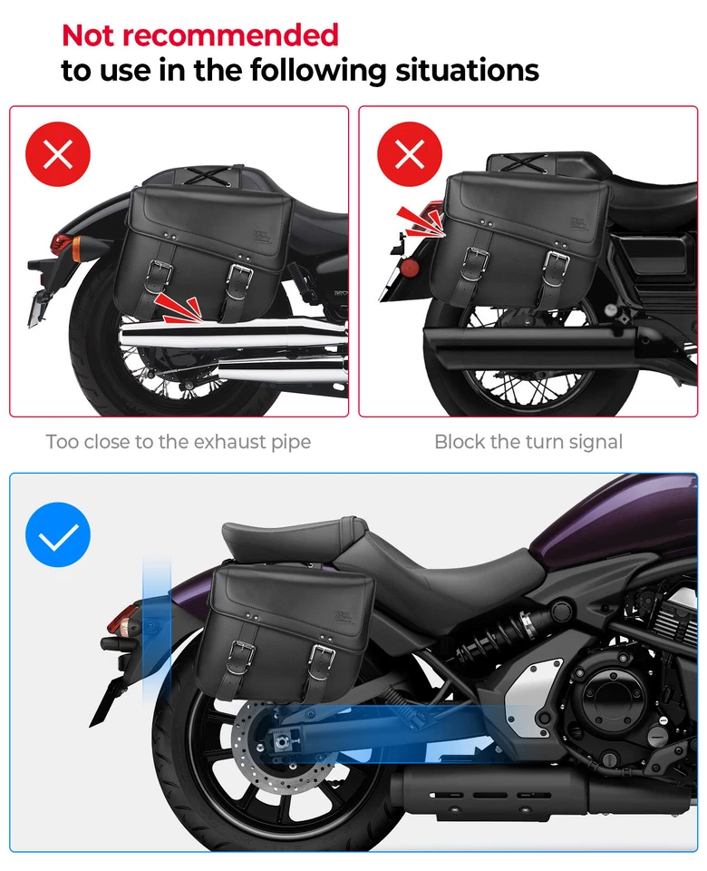 Alforjas universales de motocicleta 30L para Sportster Softail Dyna V-star Shadow Foto 3 de 4