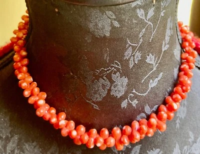 ancien collier En corail véritable -ÉLÉGANT RAS de COU - ART DÉCO- N°5 - Photo 1/4