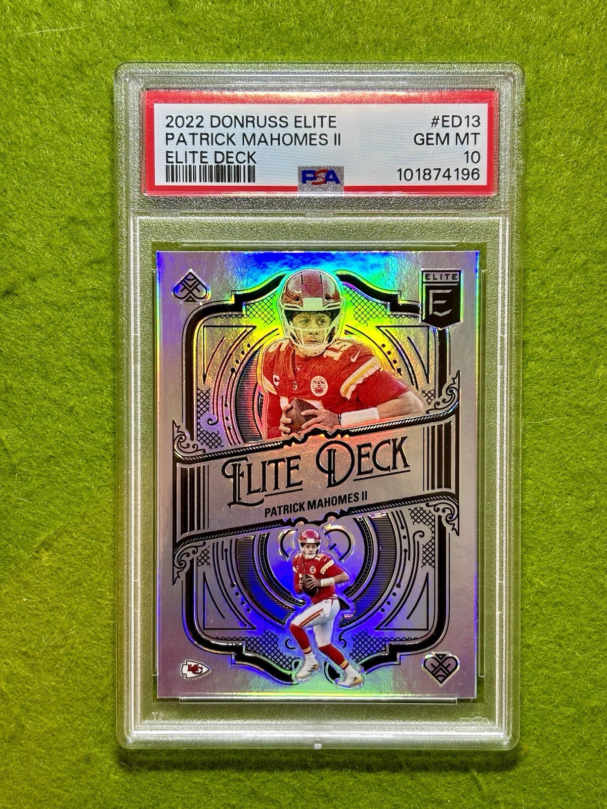 Patrick Mahomes PSA 10 SILVER PRIZM Elite Deck Card 2022 Donruss Elite CHIEFS SP view 13