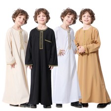 Thobe, Robe Daffah, Dishdasha Islamic Arabian Kaftan Boys Clothing Omani Style