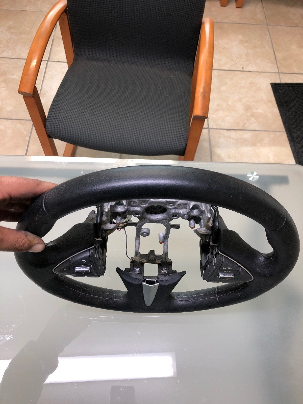 2014 2015 INFINITI Q50 STEERING WHEEL BLACK LEATHER 43307 eBay