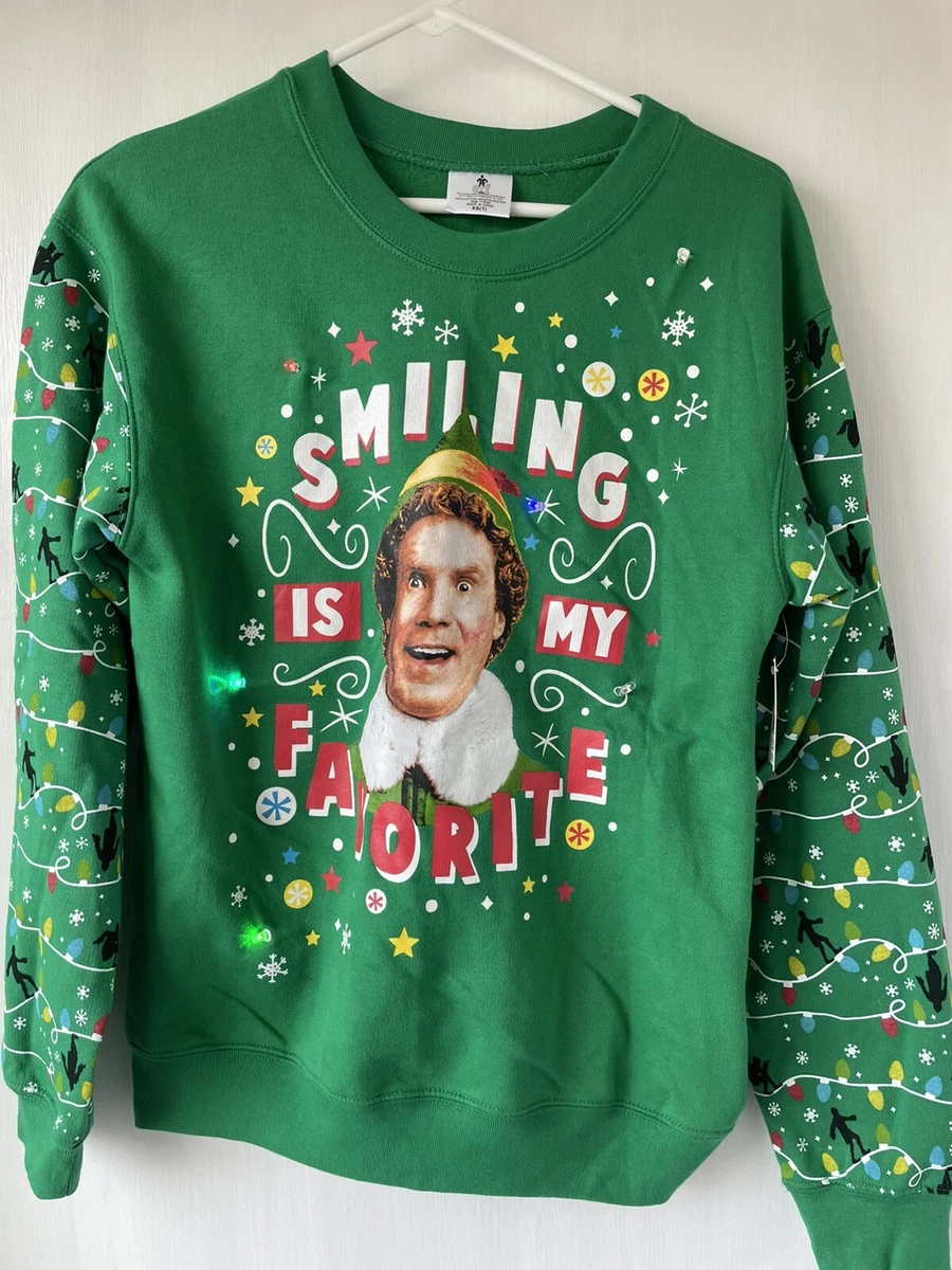 Elf Christmas Light Up Oversized Sweatshirt XS Women's | eBay