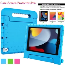 For iPad 9th 8th 7th Gen Case Tough Kids Shockproof EVA Cover+Screen Protector