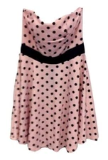 NWT Polka Dot Party Dress Charlotte Russe 1950's Style Retro Pink Black NEW