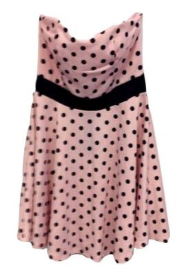 open lace back dress Beige Polka Dot Charmeuse Long Sleeve V Neck Midi Dress main image 0