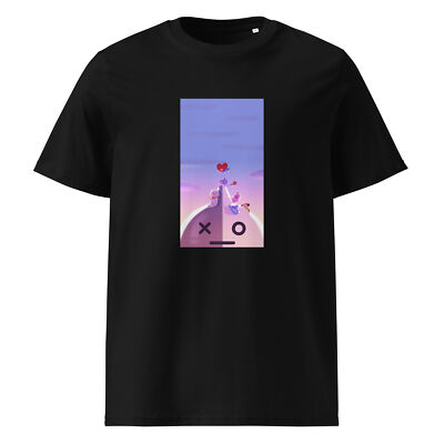 BT21 Unisex organic cotton t-shirt (Black) (Design 1)