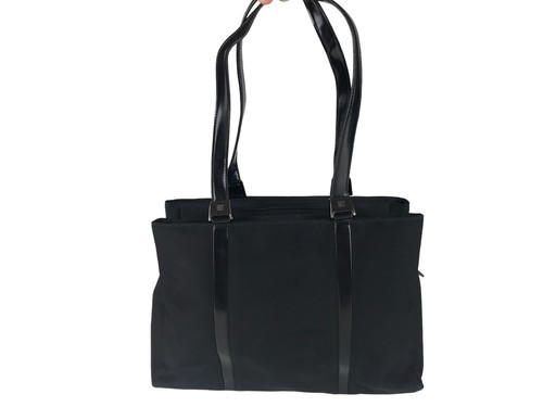 DKNY CITY Tote Handbag Womens Black Inner Pocket Double Handle Classic