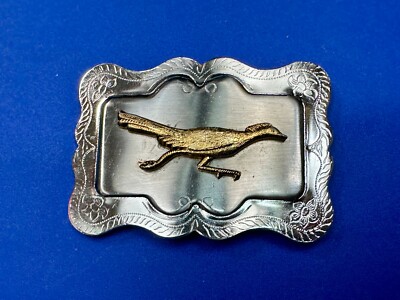 Southwestern Two Tone / Color Roadrunner Vintage Belt Buckle 