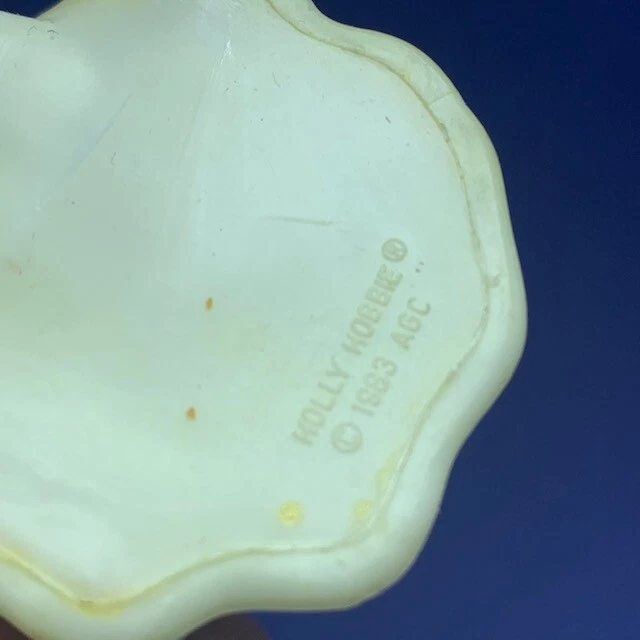 Holly Hobbie Christmas ornament stocking blue bonnet resin holiday figurine 1983 - Image 3 of 3