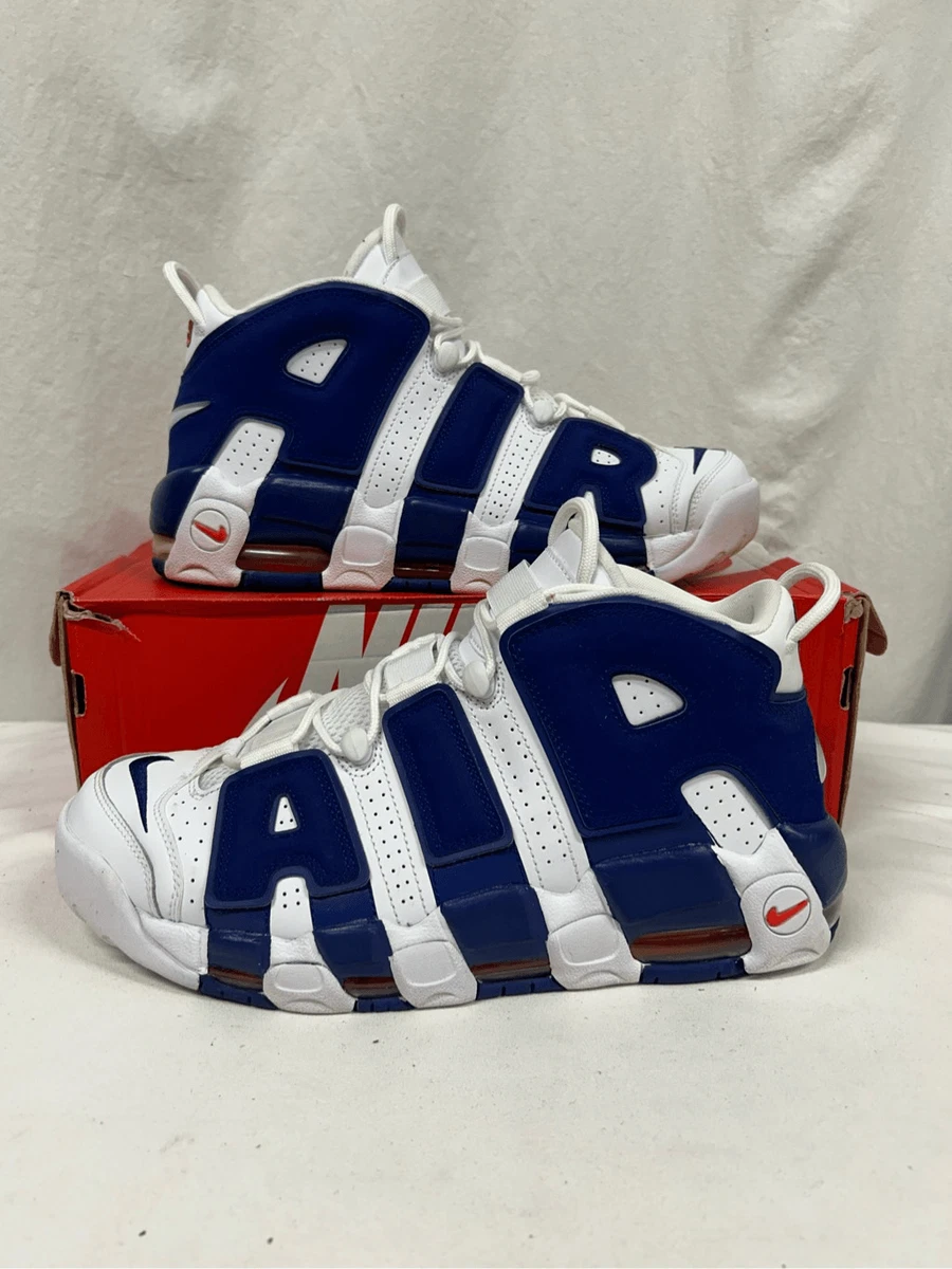 Nike Air More Uptempo Knicks 33 Blue White Orange Men Shoes 921948