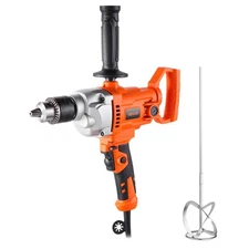 VEVOR Drill Mixer 1100W 0-850RPM Corded Electric Drill Mixer Set Concrete Mixers