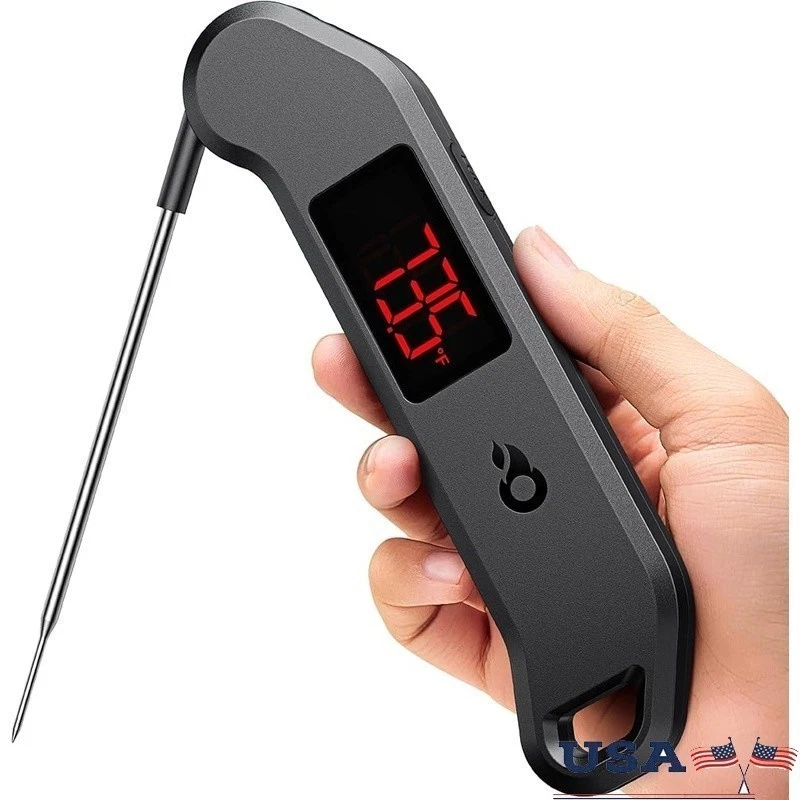 Instant Read Meat Thermometer Digital Waterproof NIST Certified Cooking Tool New