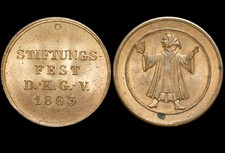 MÜNCHEN / BAYERN: Medaille 1863. MÜNCHNER KINDL - STIFTUNGSFEST D.K.G.V.