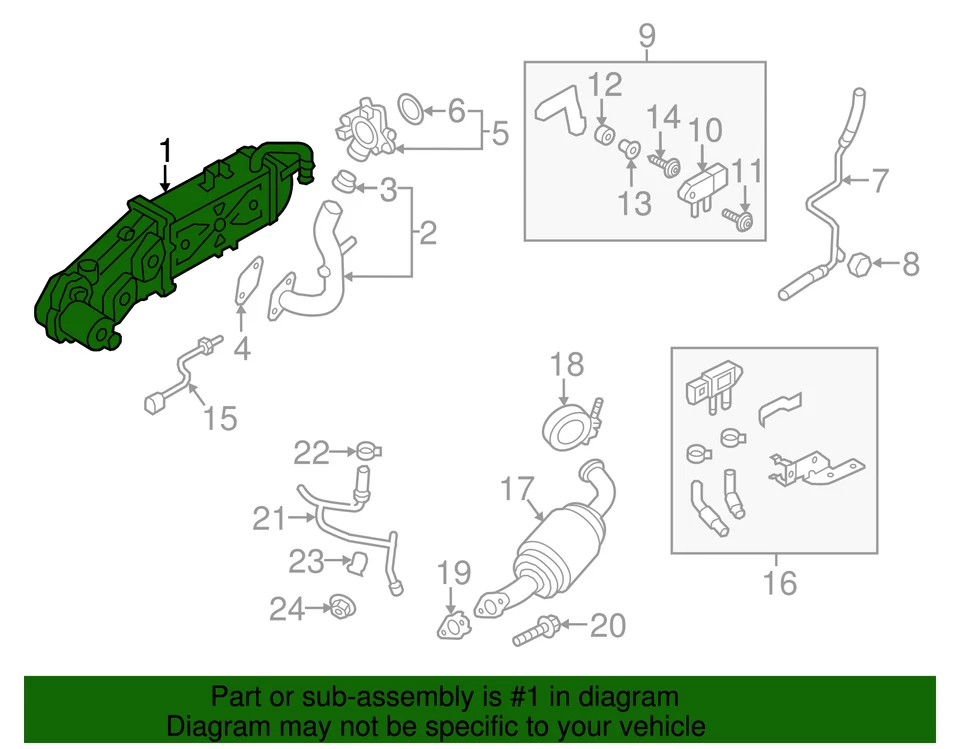 Refrigerador original Volkswagen 03L-131-512-DR Foto 2 de 2