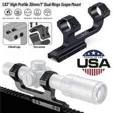 One Piece Offset 1"/30mm Scope Rings Mount 1.93inch Center Height  High Profile