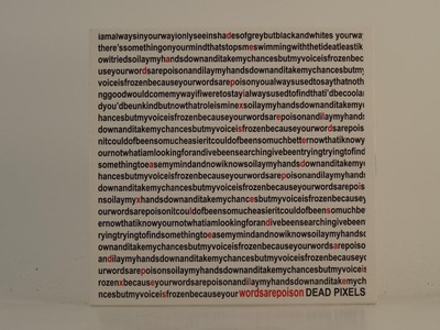 DEAD PIXELS WORDS ARE POISON (H1) 2 Track Promo CD Single including Card Sleeve 