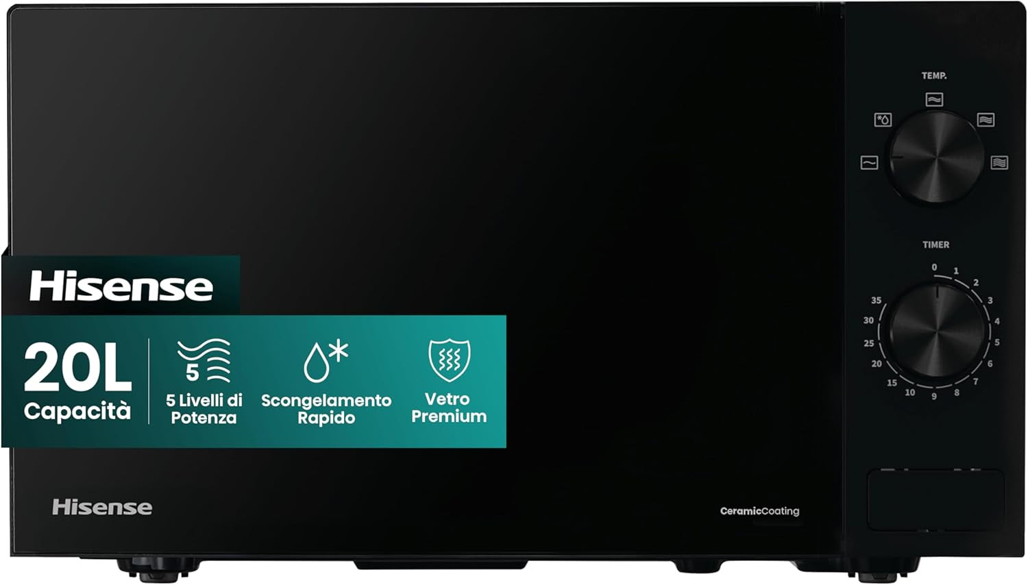 Hisense H20MOBP1 Microonde Nero 20L | Offerta Speciale Casa e Ufficio