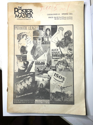 Posters POSTER MASTER Catalogue Antique 100 page PRICES PHOTOS ARTIST SIZES 1981