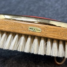 Vintage Wooden 3-in-1 Brush Garment Lint Shoe Horn Taiwan ROC Grooming Valet
