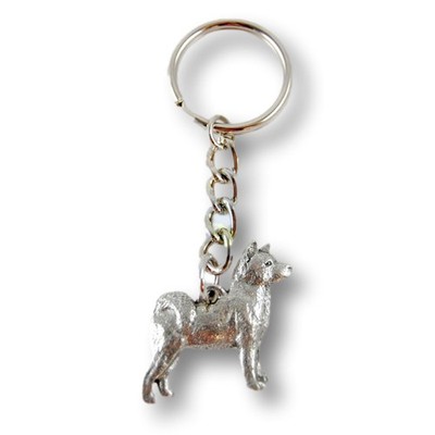 Akita Keychain Pewter