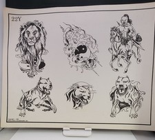 Vintage Spaulding Rogers Tattoo Flash 22Y 1989