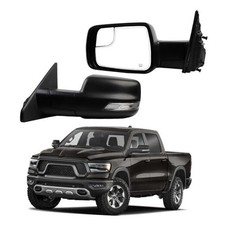 Left Driver Side Mirror Compatible with 2019-2024 Ram 1500 Rearview L-14Pin