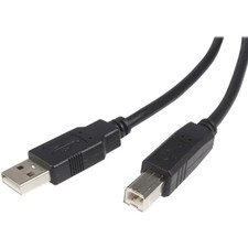 StarTech USB 2.0 A to B Cable, Male to Male, 6 ft, Black, USB2HAB6