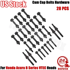 28 PCS For Honda Acura B16 B18 GSR VTEC Cylinder Head Cam Cap Bolts Hardware US