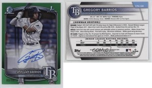 2025 Bowman Chrome Prospect Green Refractor /99 Gregory Barrios #CPA-GB Auto